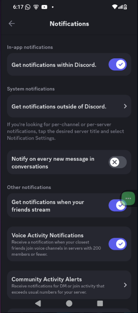 Pantalla 10 - Configuración de Notificaciones