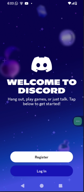 Pantalla 1 - Inicio de Discord