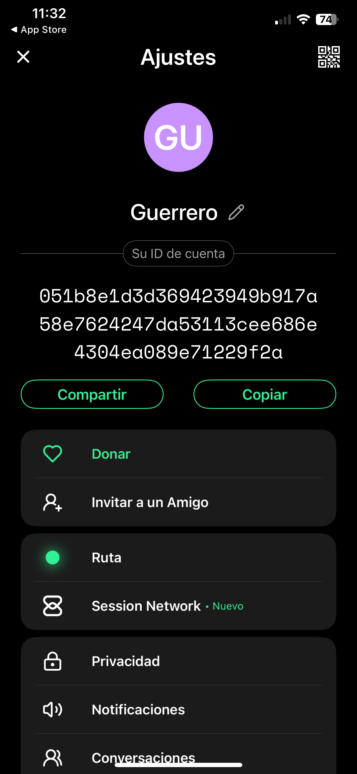 Pantalla 12 - Perfil de ajustes