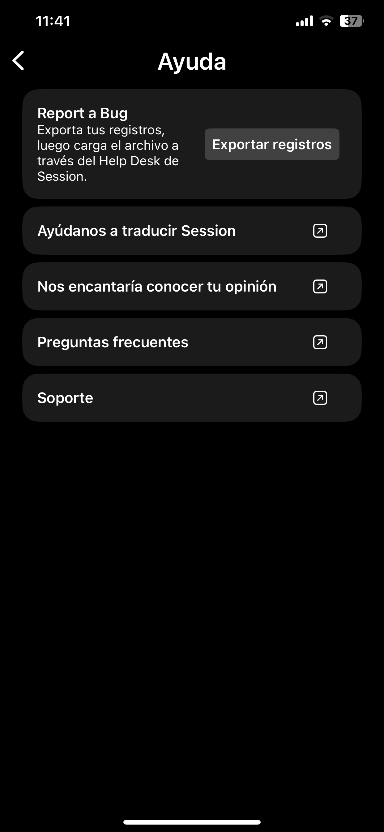 Pantalla 20 - Ayuda