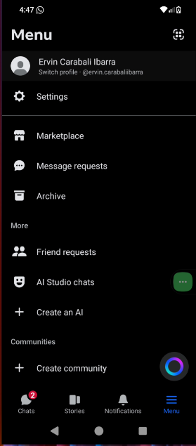 Pantalla 11 - Menu Principal