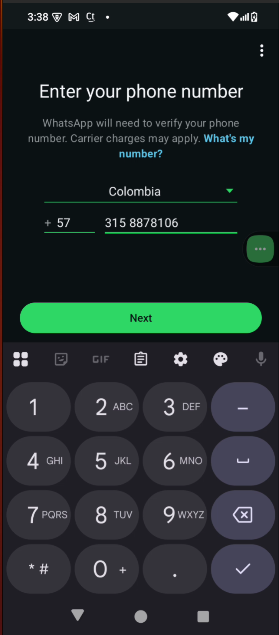 Pantalla 3 - Código